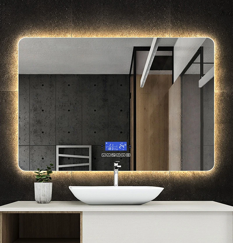 A bathroom mirror with smart